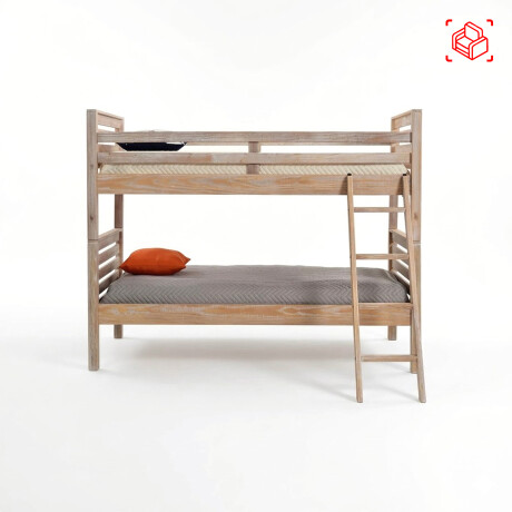 CAMA CUCHETA MADERA NATURAL-BEIGE MONTAUK