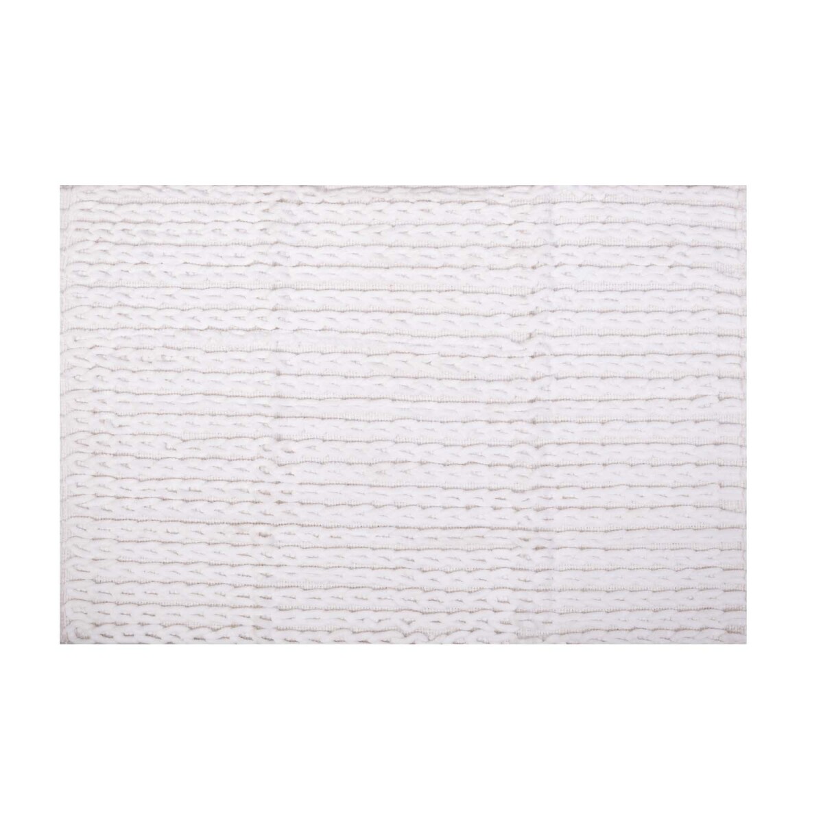 ALFOMBRA DE BAÑO - ALGODON-Y-POLIESTER BLANCO JACQUARD 