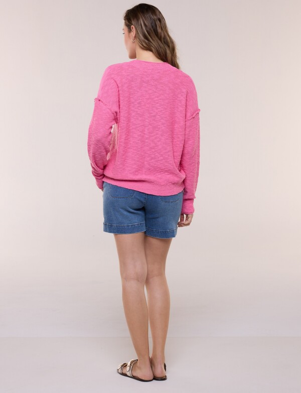 Cardigan Algodón Holgado ROSA