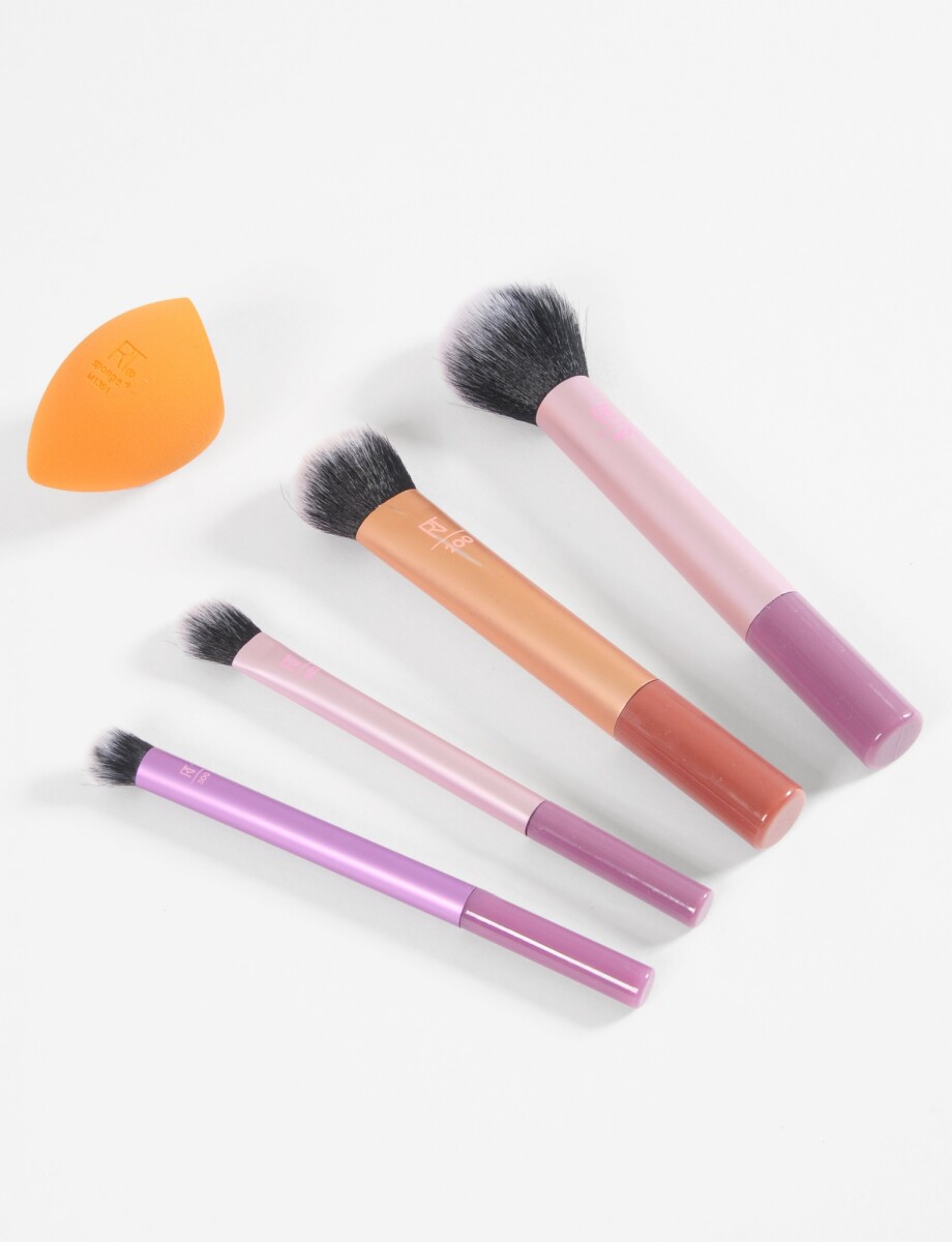 Set de brochas maquillaje - rosa 