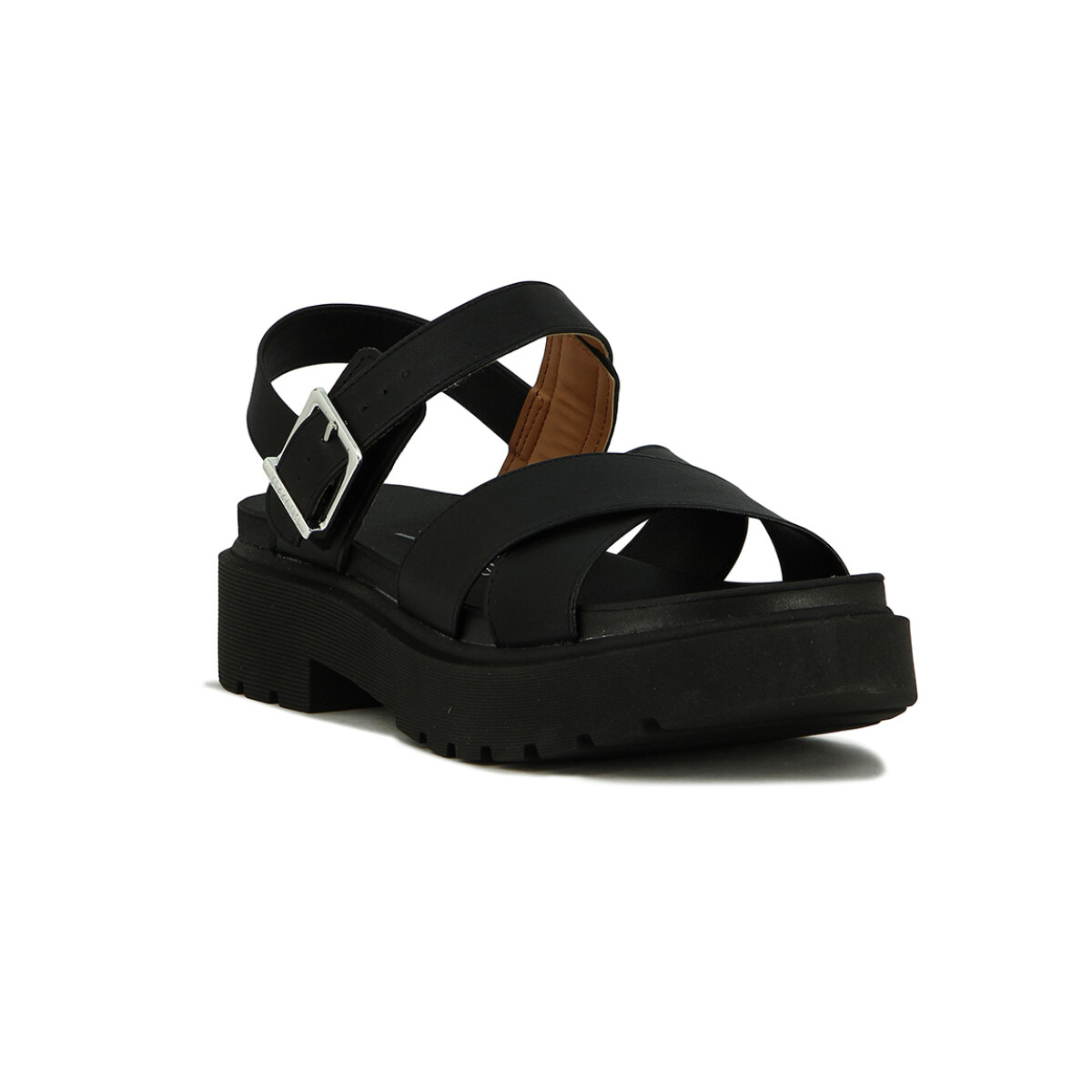 Sandalias Mujer Vizzano Tiras Cruzadas Y Hebilla - Negro 