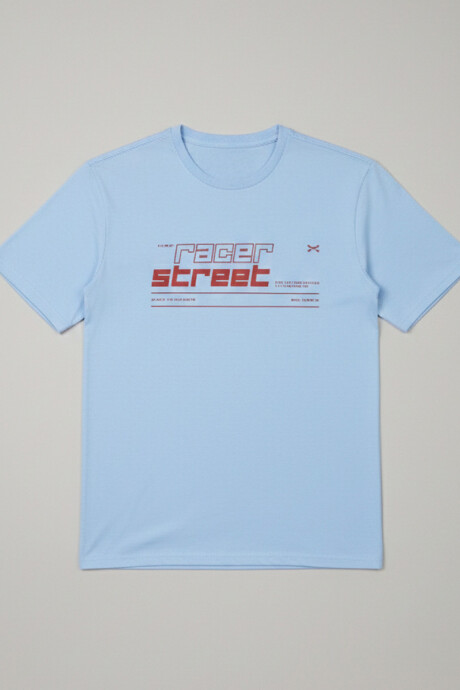 T-SHIRT RACER DIXIE Celeste