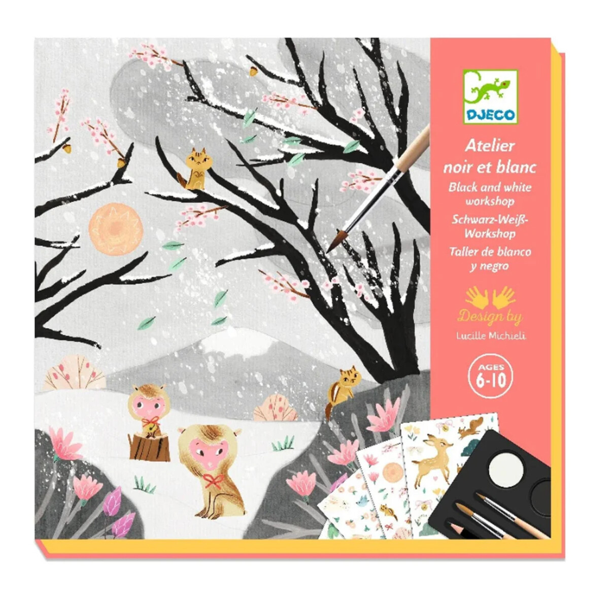 Kit de pintura y collage La última nevada Djeco 