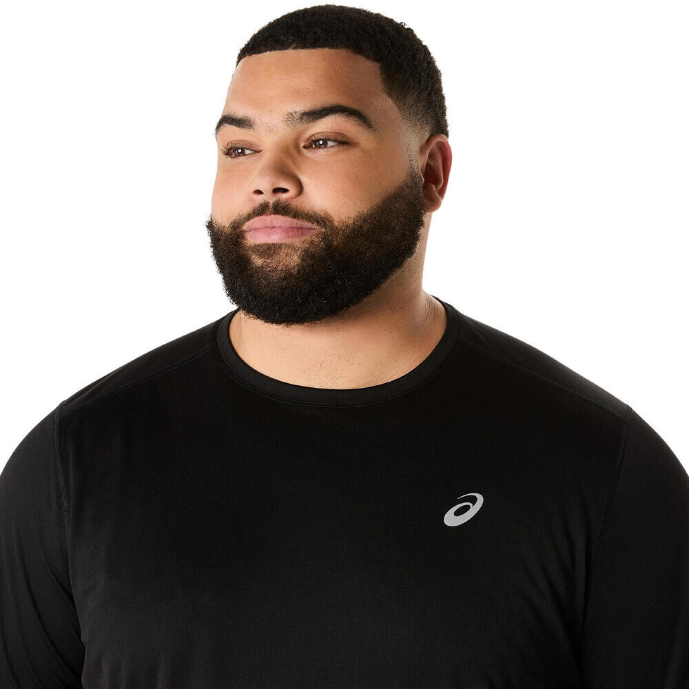 Polo Running Asics Silver SS Top Hombre Performance Black