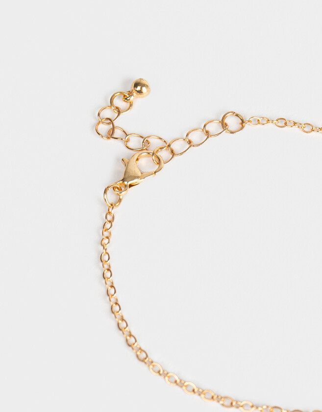 Pulseras Flexibles Pulsera Flexible Con Anillo Unido - Dorado