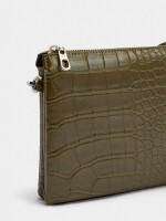 Bolso Bandolera Con Grabado Animal caqui