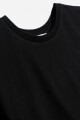 Remera oversized cropped NEGRO