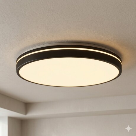 Plafón LED de diseño, Dimerizable 40W y 50CM NEGRO