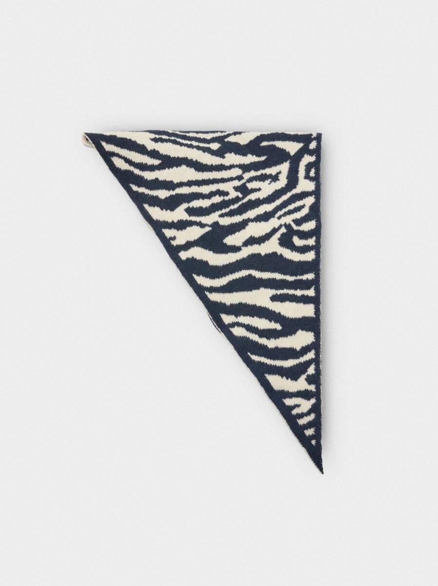Chal Estampado Animal - azul-marino 