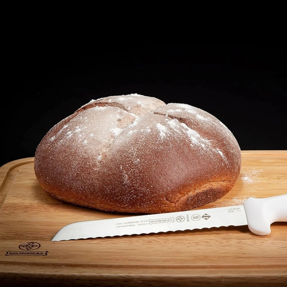 "Cuchilla Pan c/sierra 12"" Mundial" 