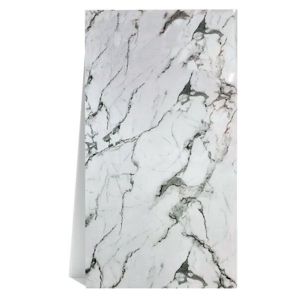 Pack x5 Placa PVC Símil Mármol 2,44x1,22m 3mm Resistente Variante Mármol Blanco Gris