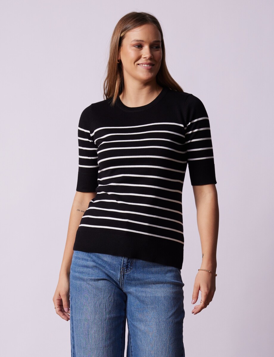 Buzo Lineas - Negro 
