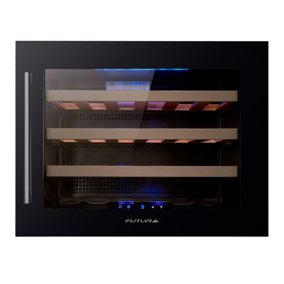 Enfriadora de vino vidrio negro 22 botellas Futura Plus FUT-EVE22N 