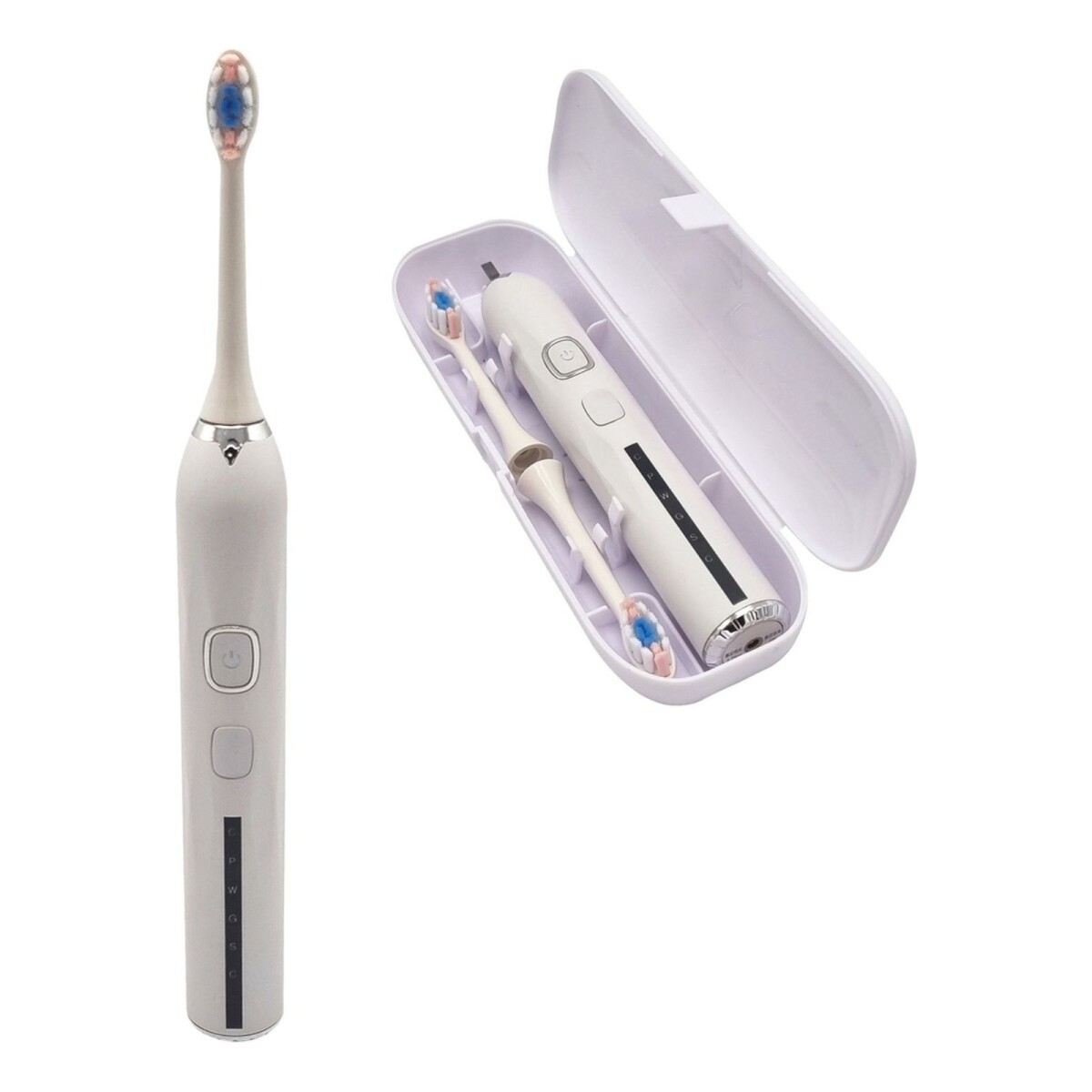 Cepillo Dientes Electrico Bateria Ultrasonico + Repuesto - Color Variante Blanco 