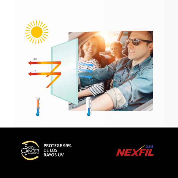 Polarizado Auto. Marca: Nexfil. Tono: Claro. 100 Micrones Polarizado Auto. Marca: Nexfil. Tono: Claro. 100 Micrones