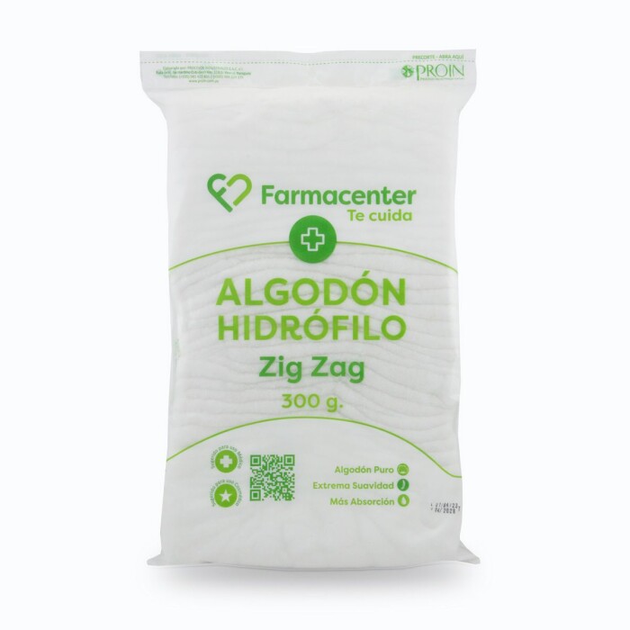 FARMACENTER ALGODON ZIG ZAG UNID. X 300 única