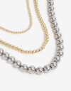 Collares Cortos Metal Collares Cortos, Metal Balls - Combinacion Bicolor