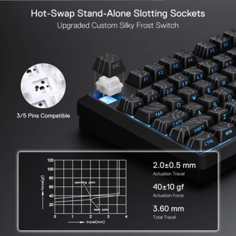 Teclado Gamer Redragon Uranus Pro K737 Black RGB Switch Red Teclado Gamer Redragon Uranus Pro K737 Black RGB Switch Red
