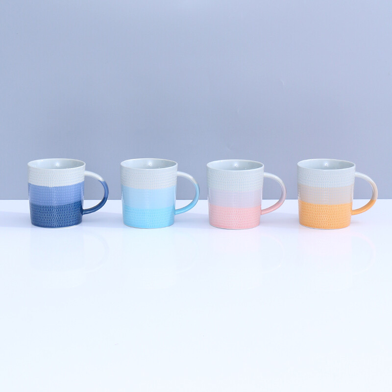 Taza De Cerámica Colores En Contraste - 330ml Taza De Cerámica Colores En Contraste - 330ml