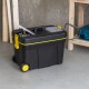 Caja de herramientas con ruedas y manija NEGRO