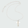 Cruz mediana MOON en plata 925 con trenza de oro amarillo 18k Cruz mediana MOON en plata 925 con trenza de oro amarillo 18k