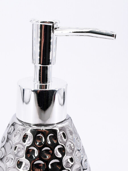 DISPENSADOR CERÁMICA ZYRA PLATEADO