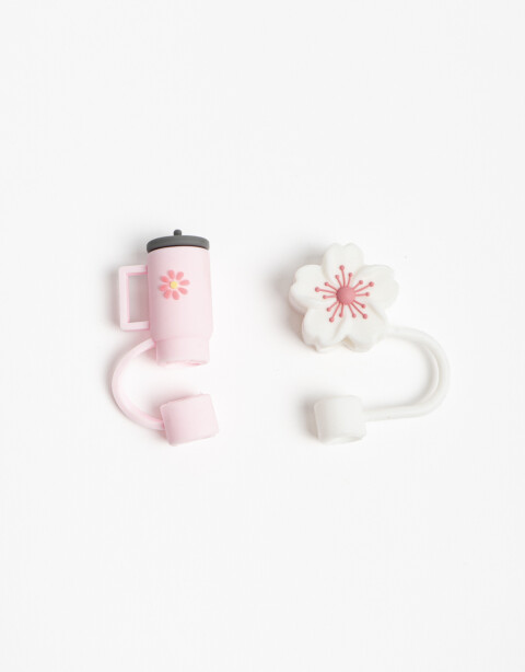 Rega Varios Set De 2 Tapones De Sorbete. Incluye Tapa De Flor Y Botella - Combinacion Tricolor