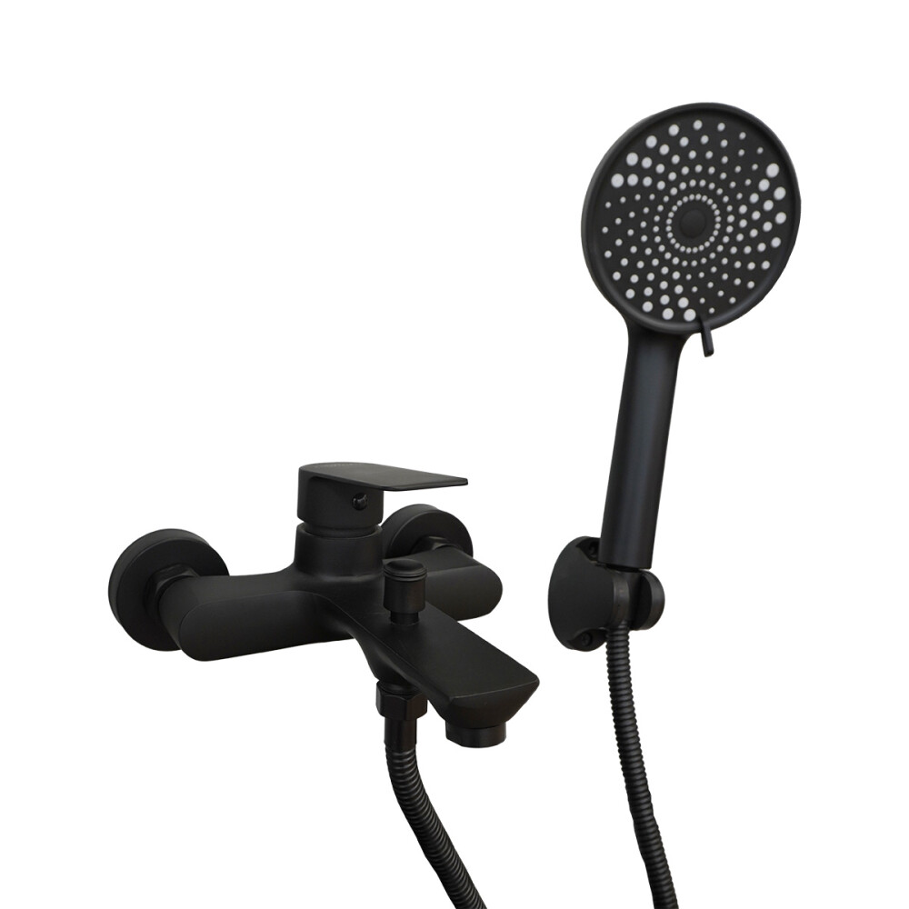 GRIFERÍA MONOCOMANDO DE BAÑERA WICO C/TRANSFERENCIA PREMIUM NEGRO Grifería Monocomando De Bañera Wico C/transferencia Premium Negro