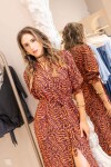 CAMISERO EMILY MAXI TERRACOTA BOTANICAL GAZE CAMISERO EMILY MAXI TERRACOTA BOTANICAL GAZE