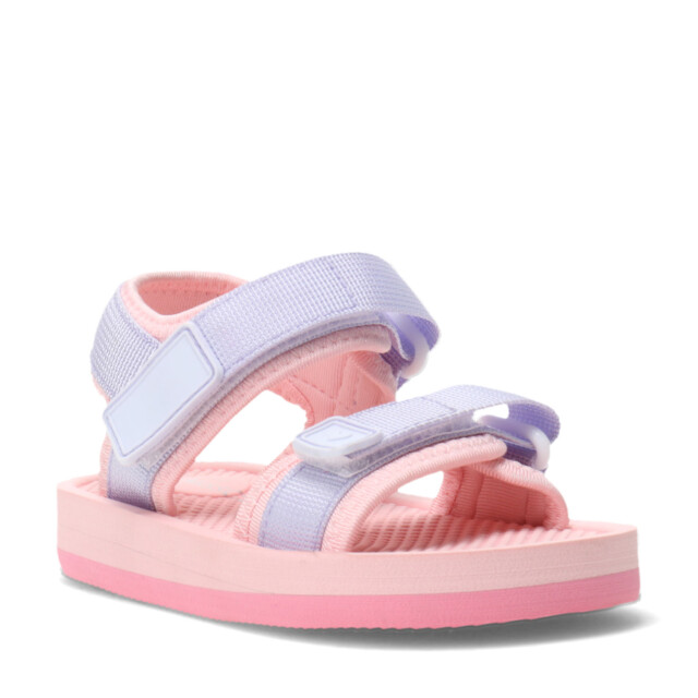 Sandalia de Niños Croco Kids GLADIOLUS con tiras y velcro Rosado