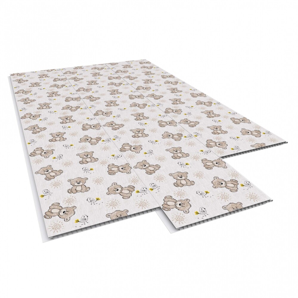 REVESTIMIENTO PVC PARA PARED MODELOBEAR - 0.25X6 MTS / Espesor: 10 MM Revestimiento Pvc Para Pared Modelobear - 0.25x6 Mts / Espesor: 10 Mm
