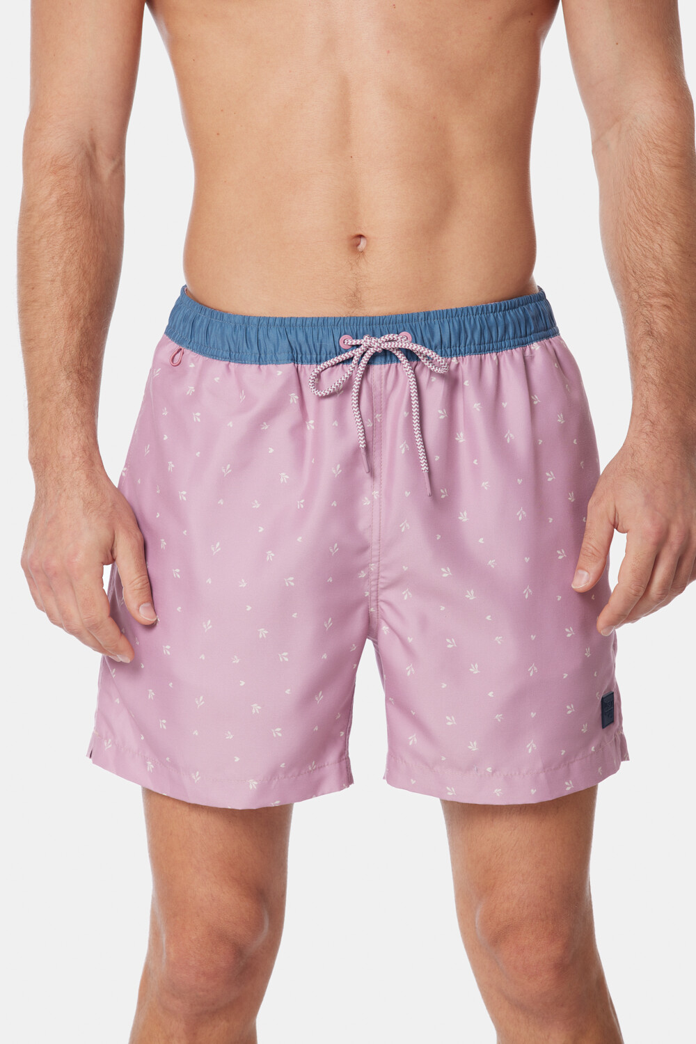 SHORT DE BAÑO ESTAMPADO Rosado