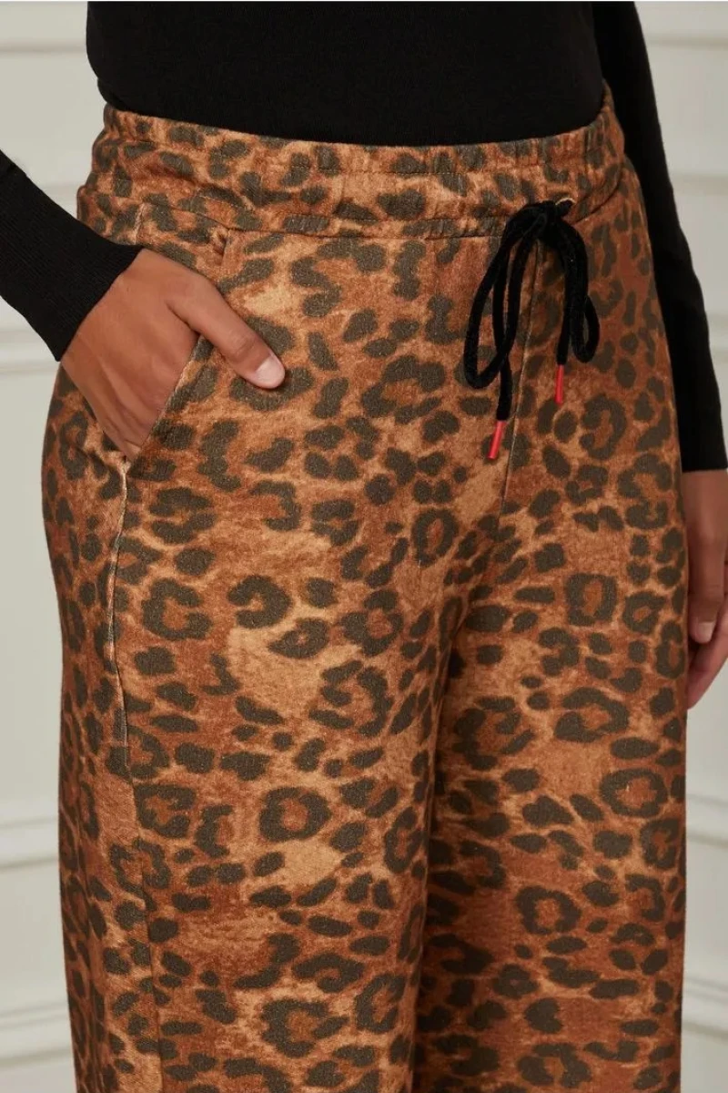 Pantalón recto Leopardo