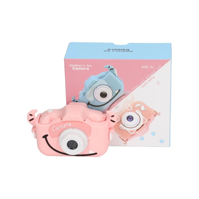 Cámara de fotos digital infantil con funda rosa Cámara de fotos digital infantil con funda rosa