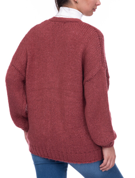Cardigan Boyfriend marsala