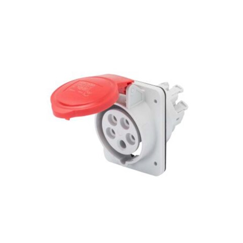 Tomacorriente de embutir industrial 3P+T 16A 6H 380V roja IP44 GG2209