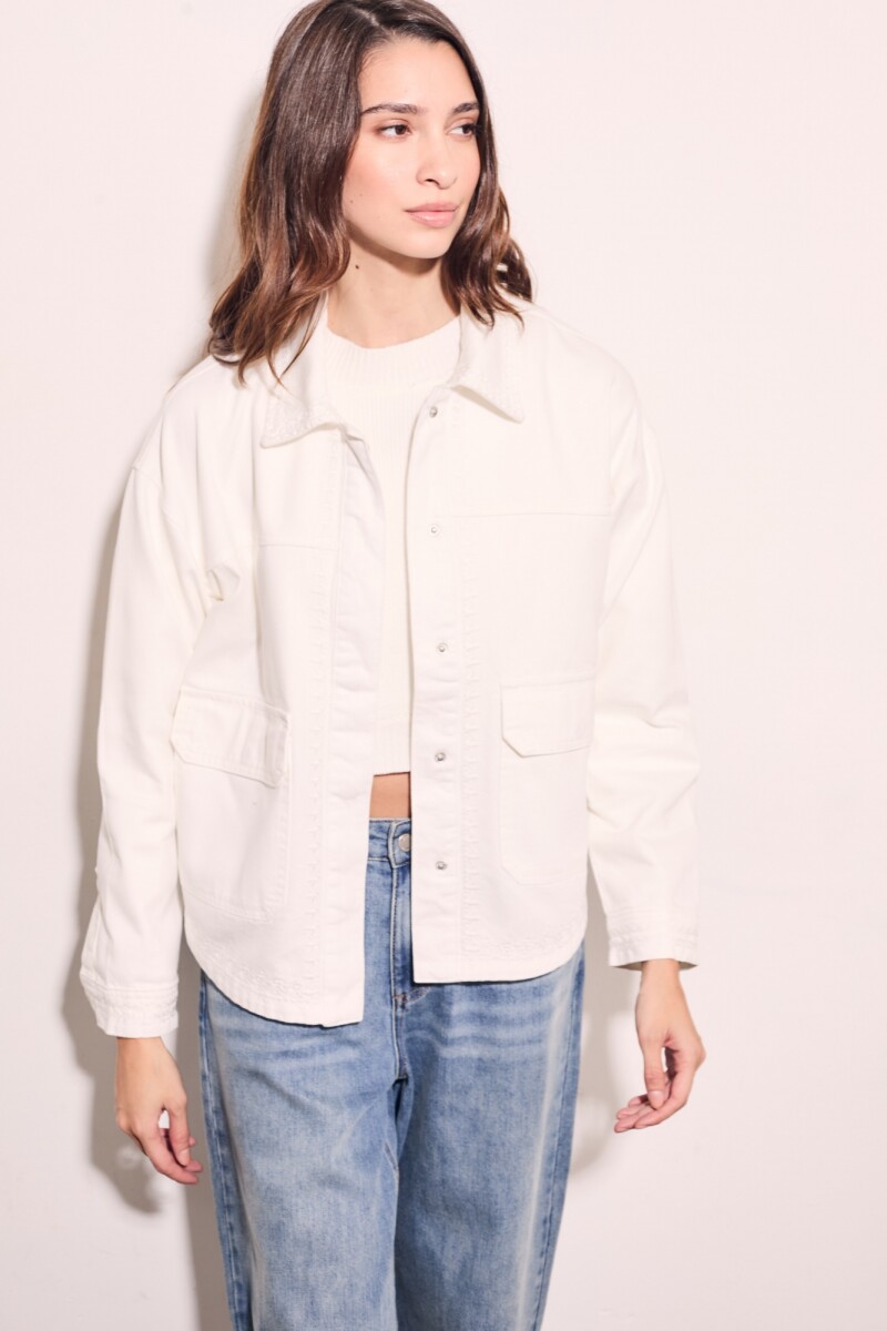 Sobrecamisa Bordada Nácar