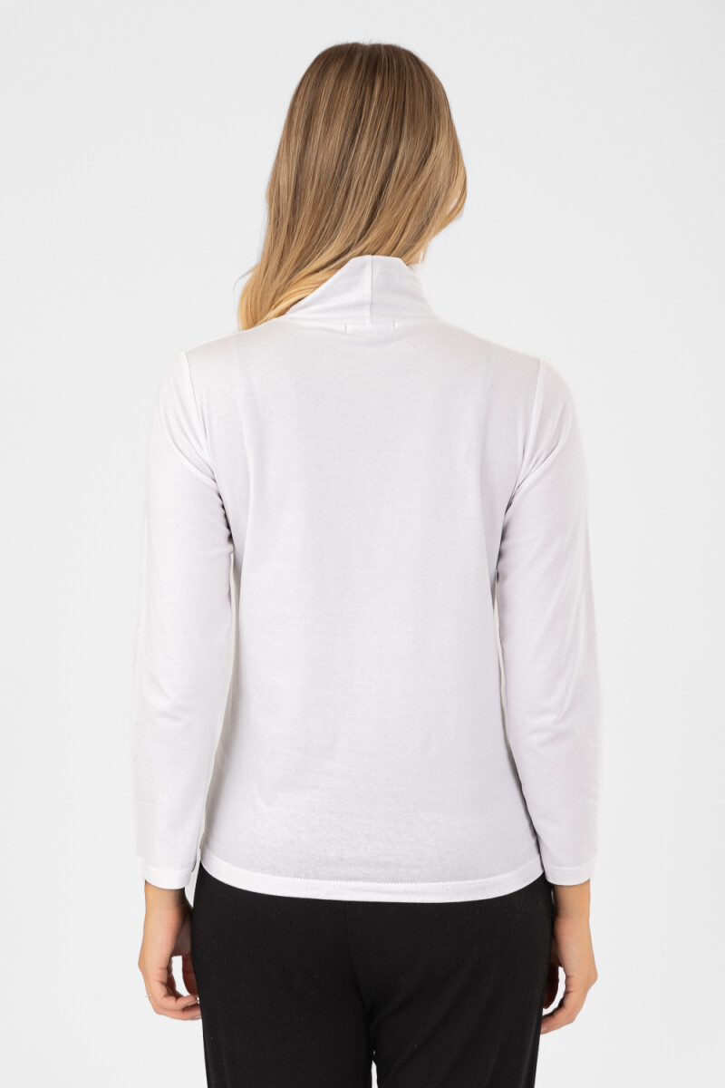 Polera algodón elastano Blanco