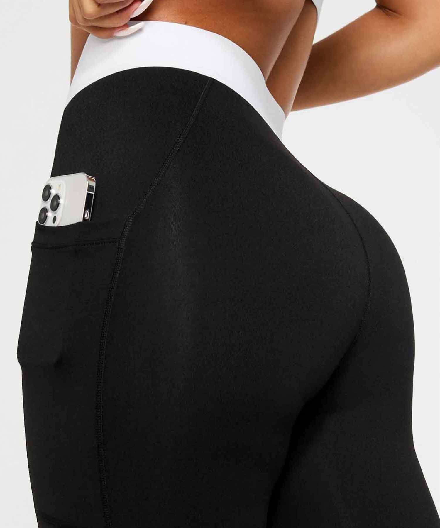 Leggings On-The-Go Power Hold High-Waisted Mujer Black/Classic White