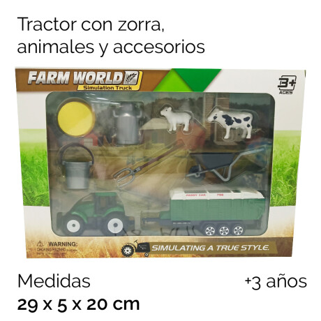 Tractor C/zorra Animales Acc Granja 7282 Unica