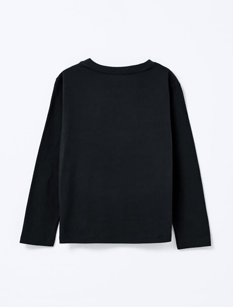 CAMISETA INFANTIL CON ESTAMPA NEGRO
