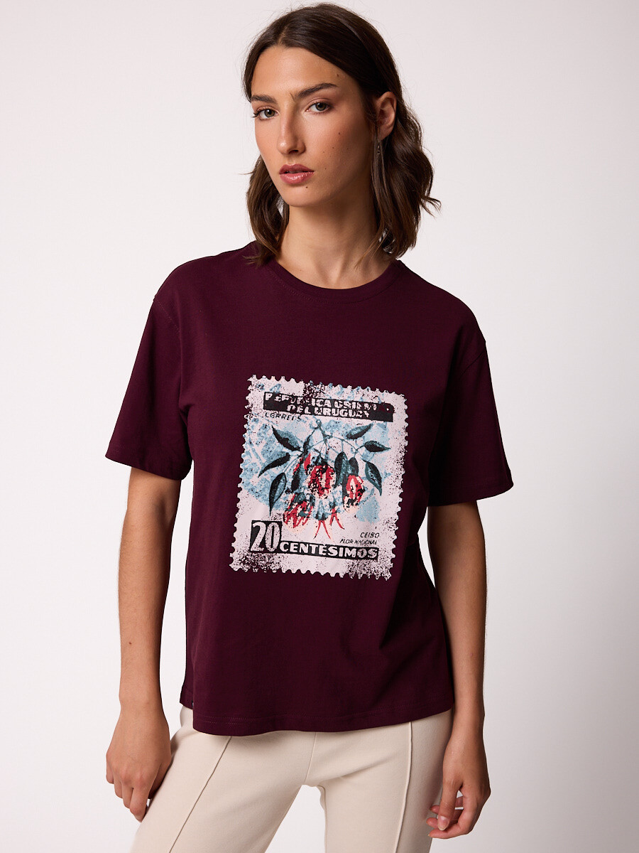 T-SHIRT PALCA DIXIE Vino