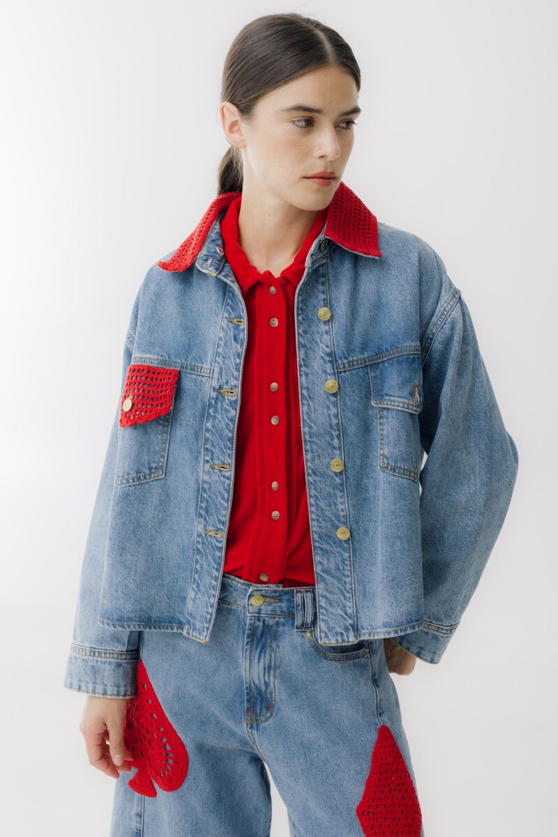 PRE VENTA CAMPERA JEAN CROCHET - Rojo 