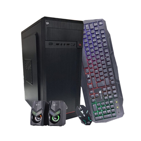 PC GAMER Reacond. Intel i3-10ªGEN. RAM 8GB. Disco Sólido 120GB + Disco Duro 500GB. GTX 1050 Ti 4GB. Win11 PC GAMER Reacond. Intel i3-10ªGEN. RAM 8GB. Disco Sólido 120GB + Disco Duro 500GB. GTX 1050 Ti 4GB. Win11