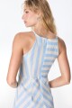 Vestido Peoni Rayas Celeste