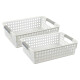 Set x2 Cesto Calado S 18 X 27 X 8 cm BLANCO