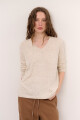 SWEATER V BOUTONE NATURAL