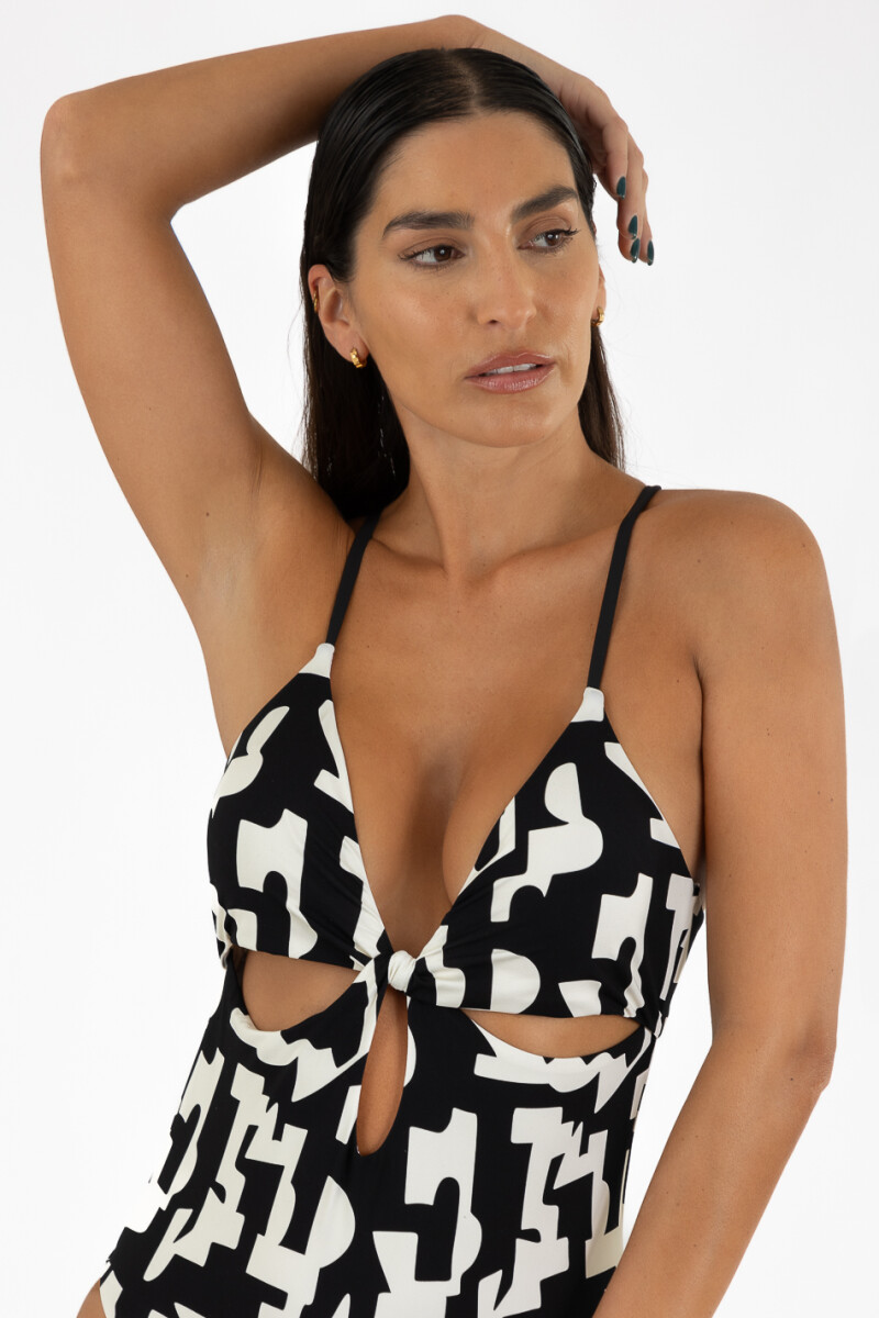 Malla mora print Zigzag