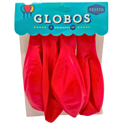 Globos X5 Tamaño R18 Rojo Liso