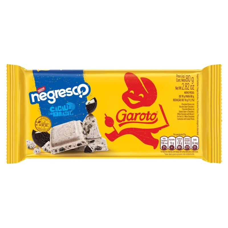 Chocolate Garoto Jumbo Negresco 80 Grs. — Farmacia El túnel